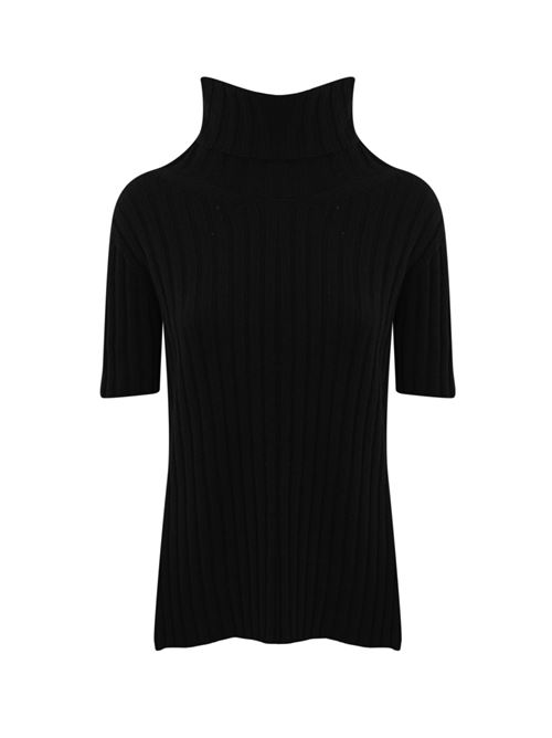 Maglia a collo alto in misto cashmere nero Liviana Conti | F4WC02Y69-0